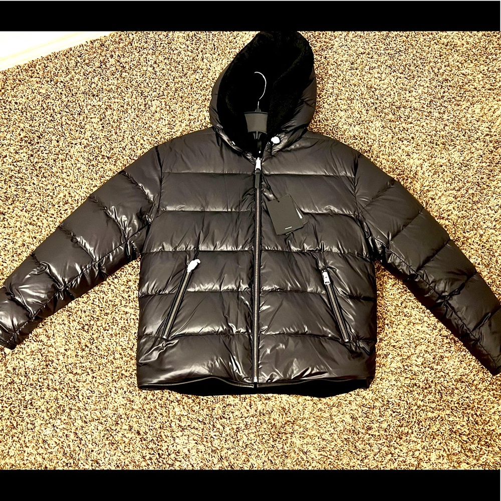Mackage Men’s Bryce Reversible Down Jacket with Sheepskin